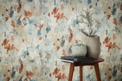Behang Ruig betonlook cognac