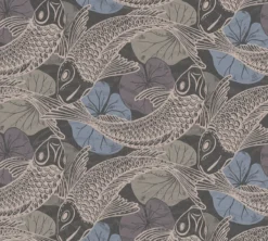 Behang Vissen blauw