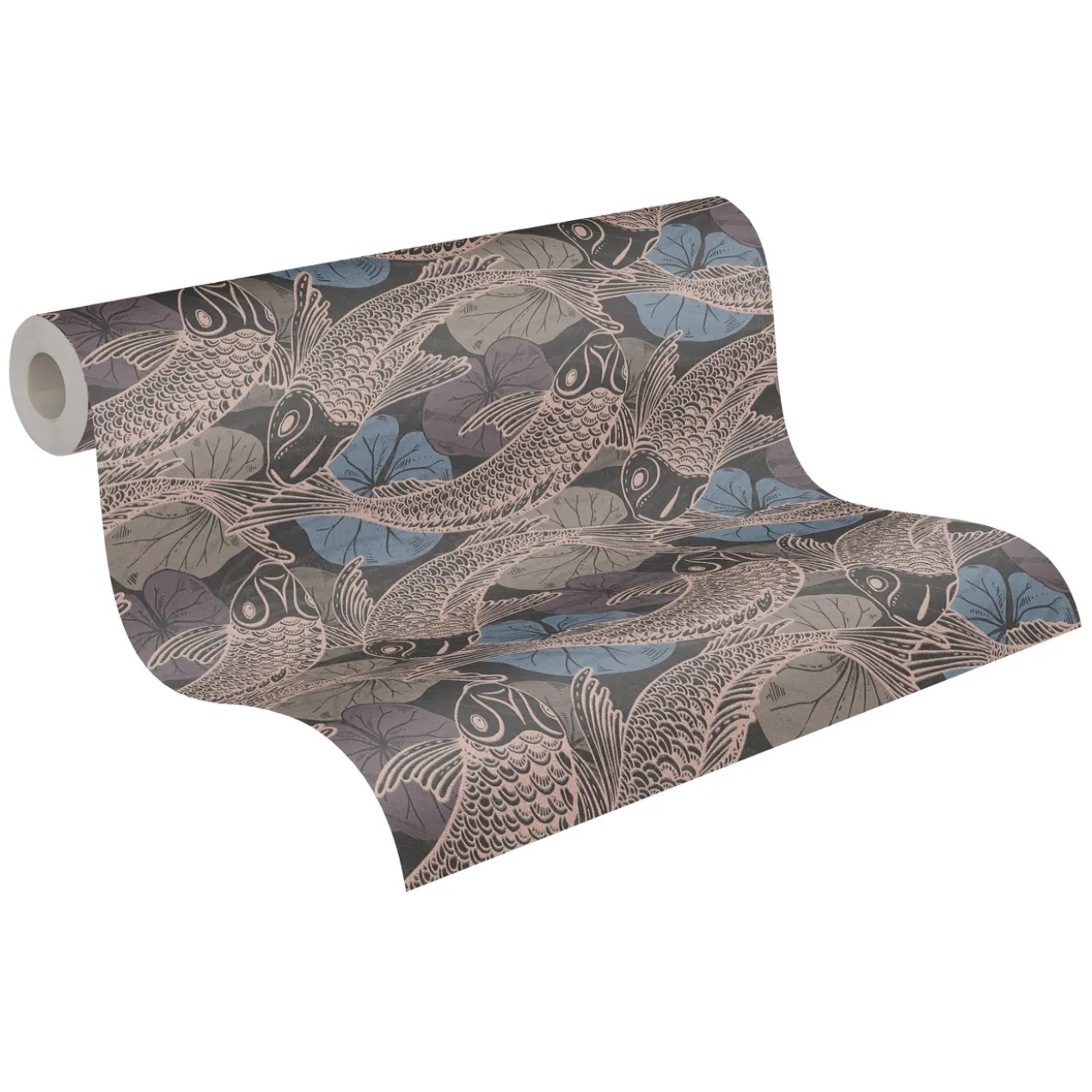 Behang Vissen blauw