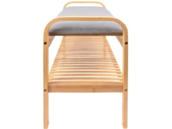 Bench Arch bamboo w. grey fabric