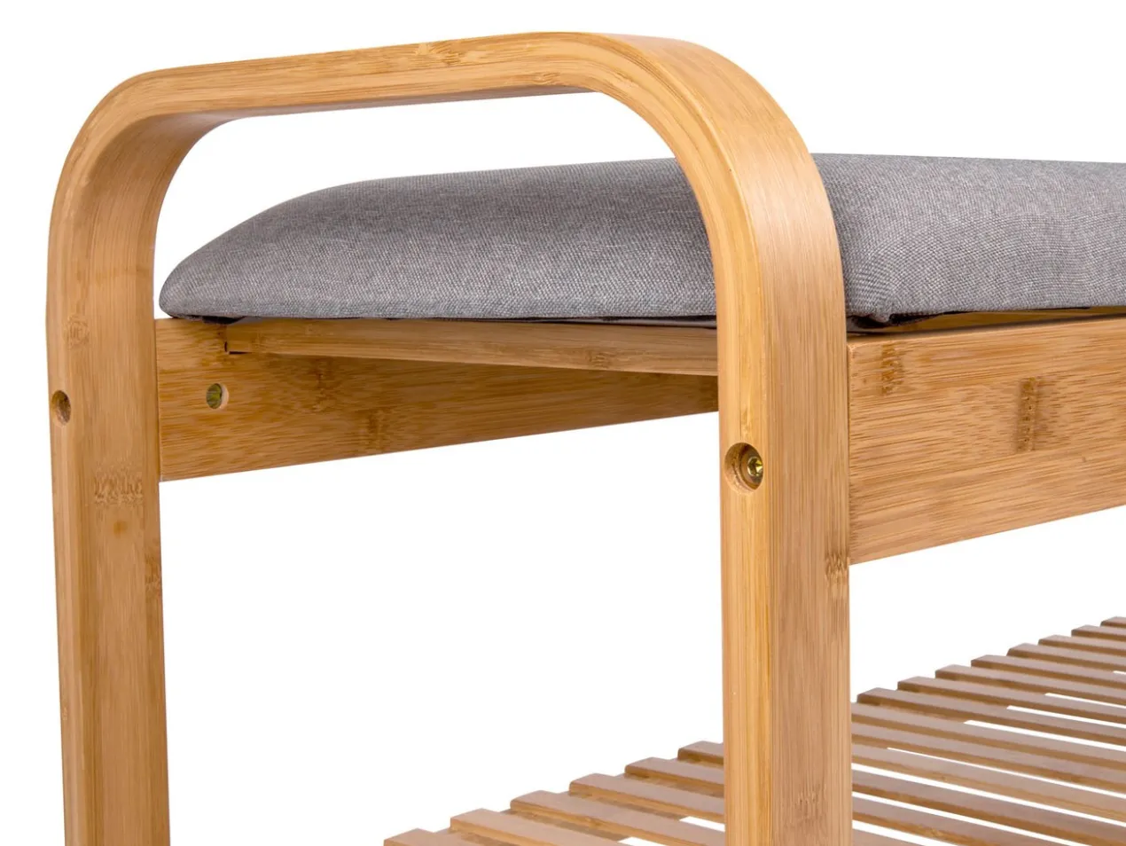 Bench Arch bamboo w. grey fabric