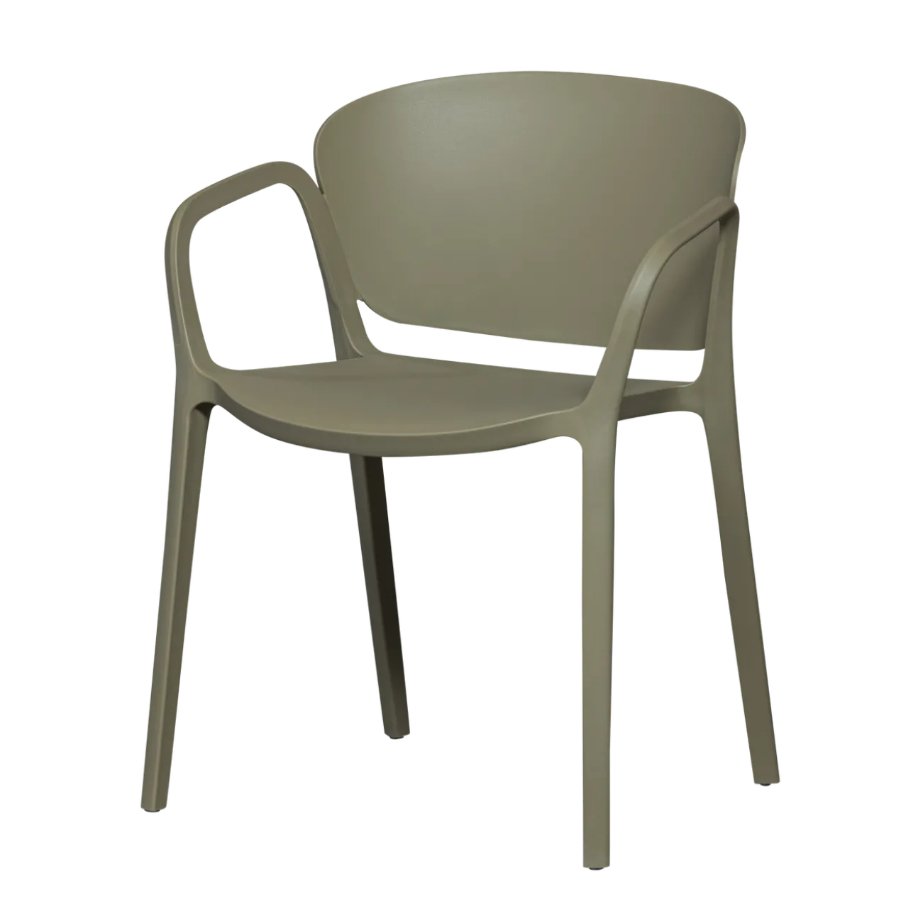 Bent tuinstoel kunststof groen