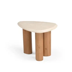 Bijzettafel Amara naturel botticino marmer 60 cm