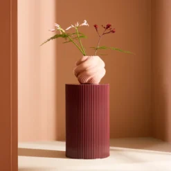 Bijzettafel Asa Ø31 cm bordeaux