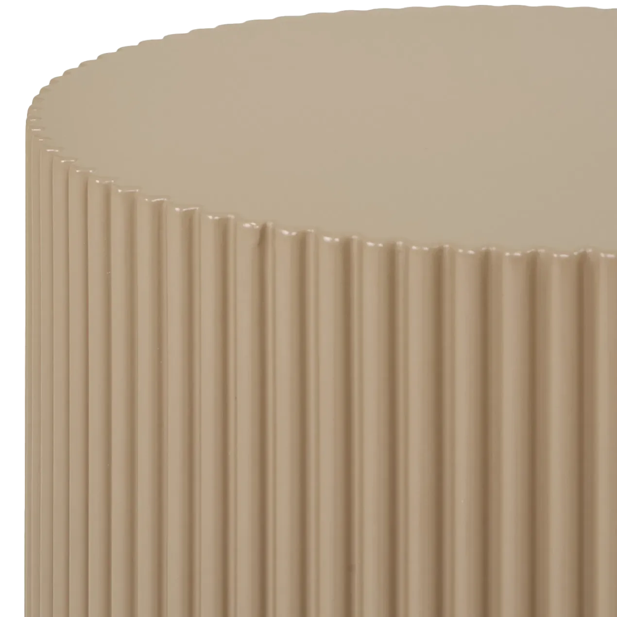 Bijzettafel Asa Ø31 cm donker beige