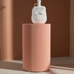 Bijzettafel Asa Ø31 cm zacht roze