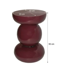 Bijzettafel Daro maroon