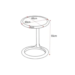 Bijzettafel Faro H55 cm