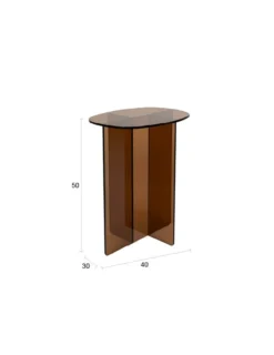 Bijzettafel Linea bruin