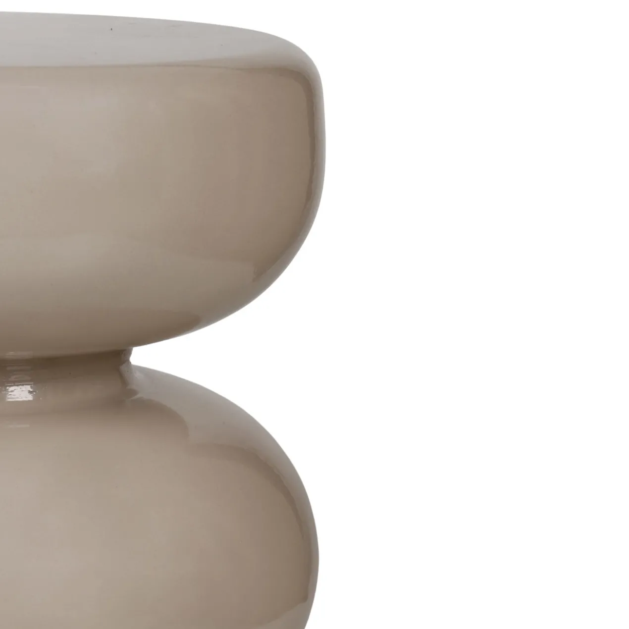 Bijzettafel Mala glossy beige