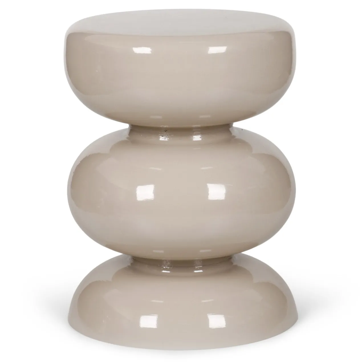 Bijzettafel Mala glossy beige