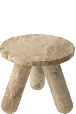 Bijzettafel Marmer beige