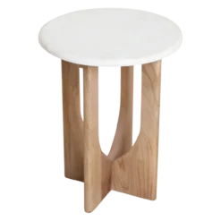 Bijzettafel Marmer Ø30 cm Kuching
