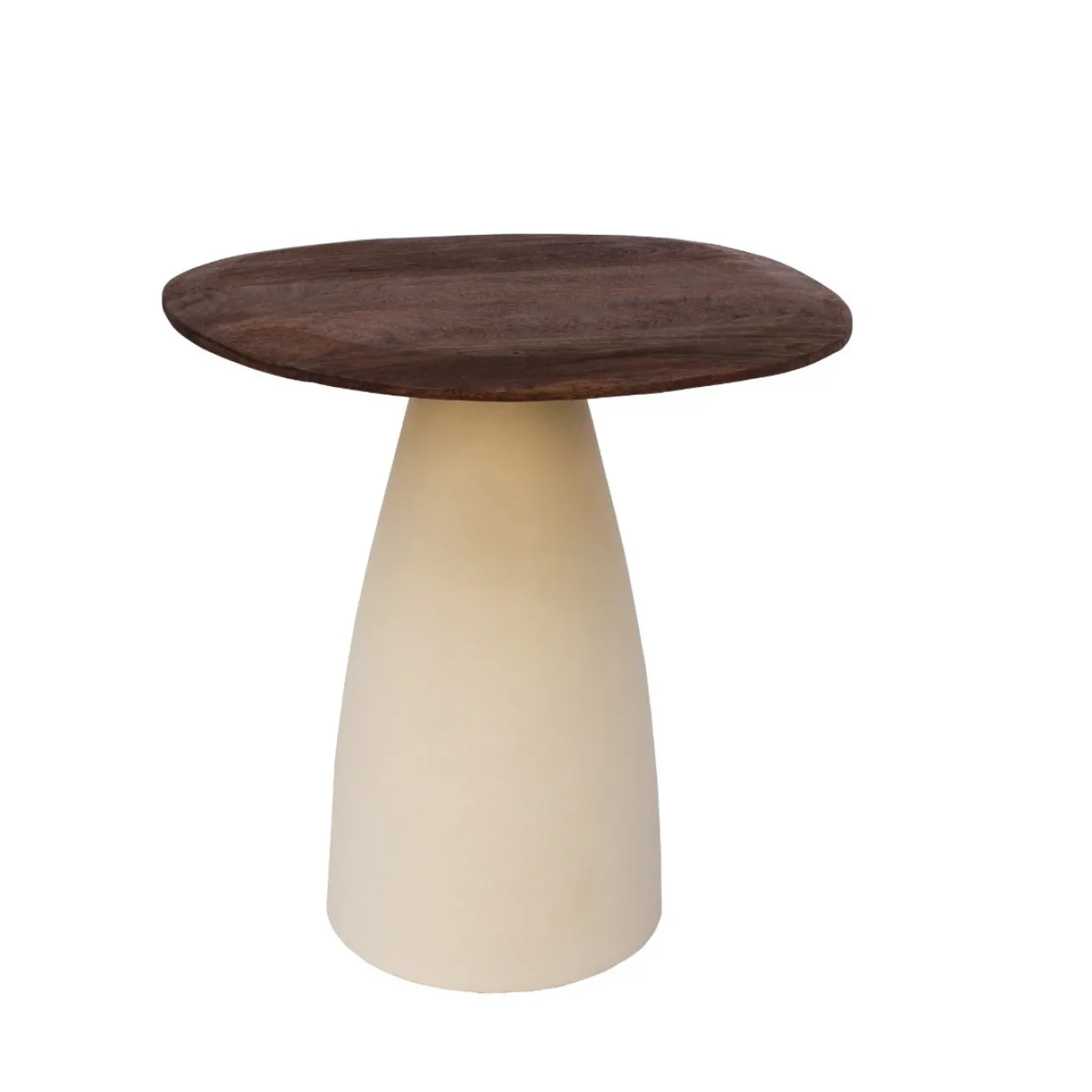 Bijzettafel Milan hout 50 cm beige