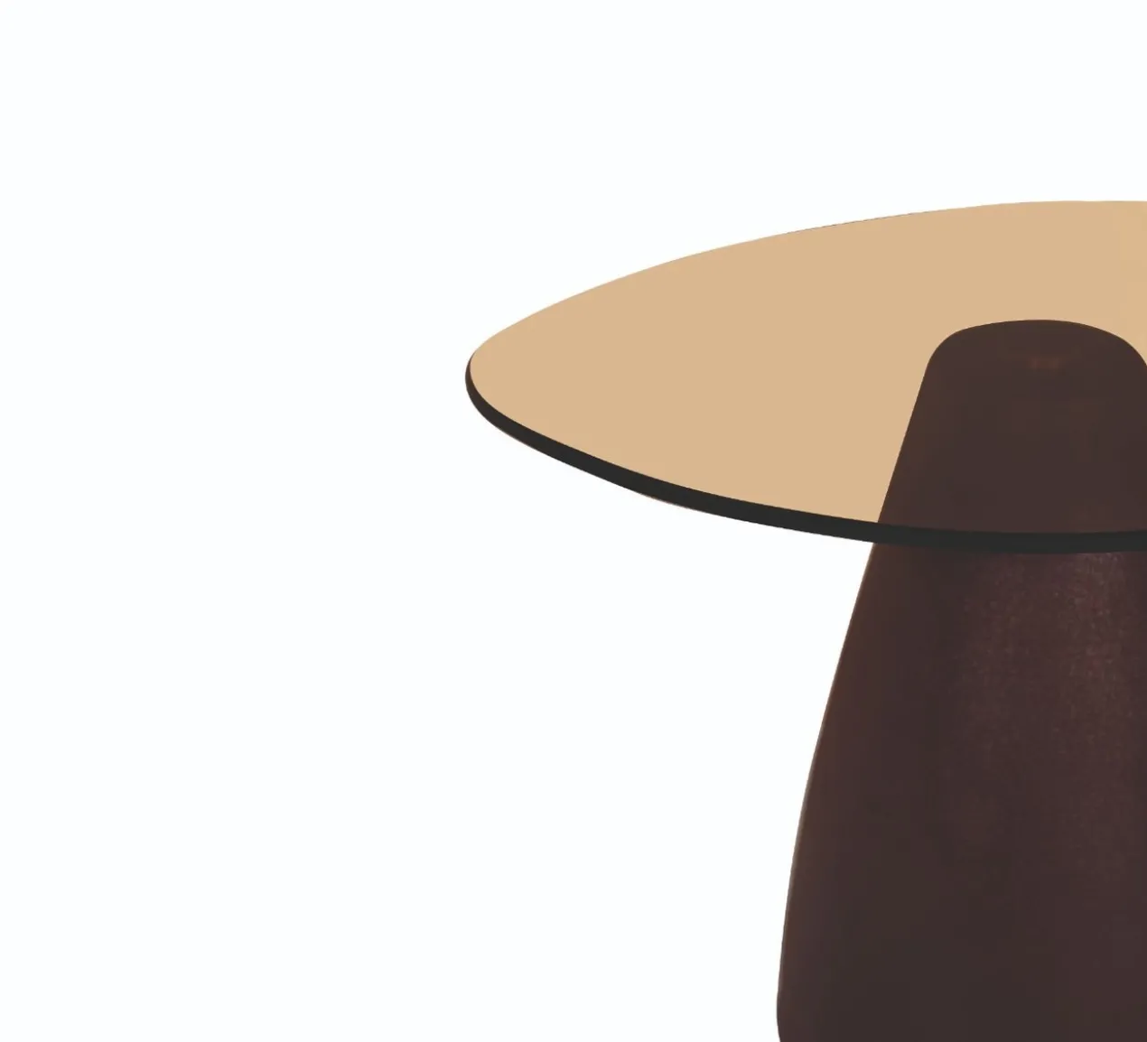 Bijzettafel Milan rookglas 50 cm bourgogne