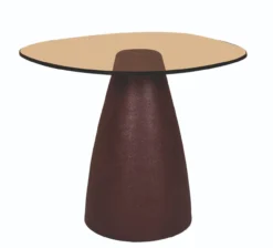 Bijzettafel Milan rookglas 50 cm bourgogne
