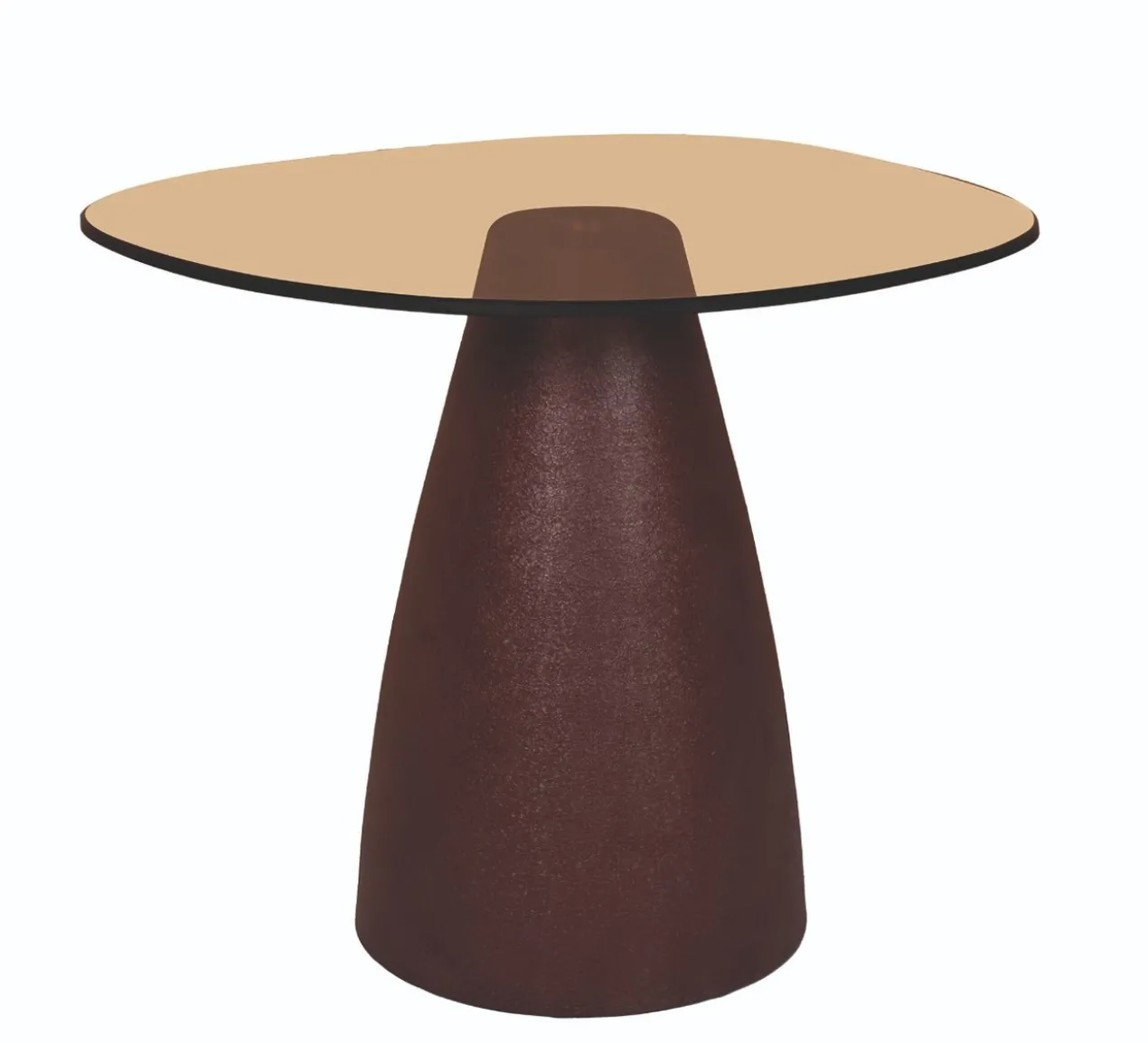 Bijzettafel Milan rookglas 50 cm bourgogne