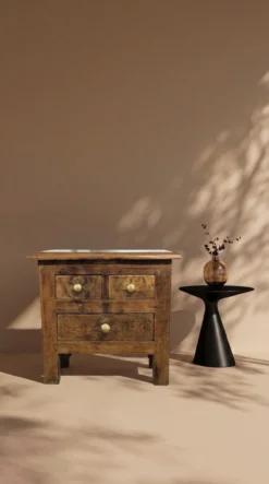 Bijzettafel naturel finish uniek