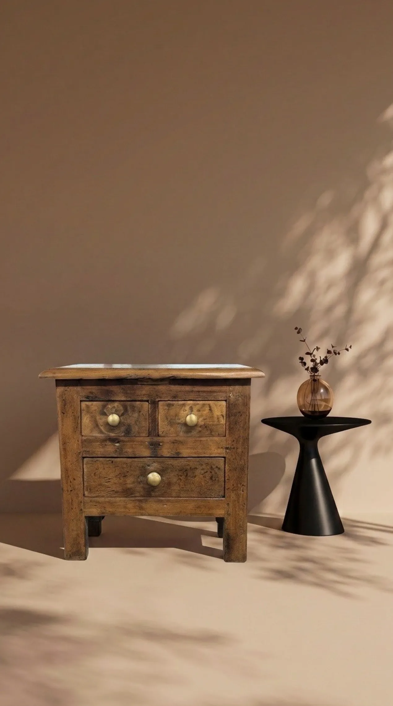 Bijzettafel naturel finish uniek