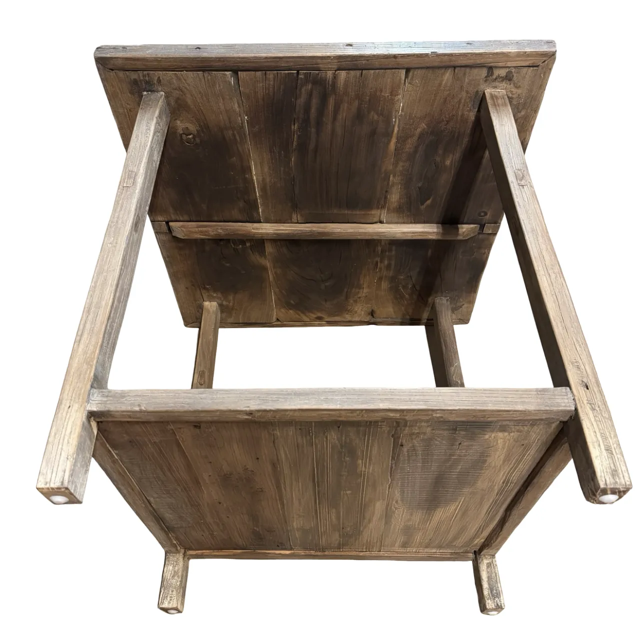 Bijzettafel vierkant met onder plank naturel