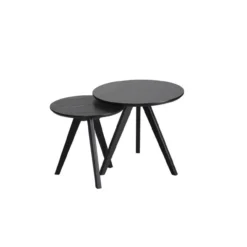 Bijzettafel Yumi (set van 2) Zwart