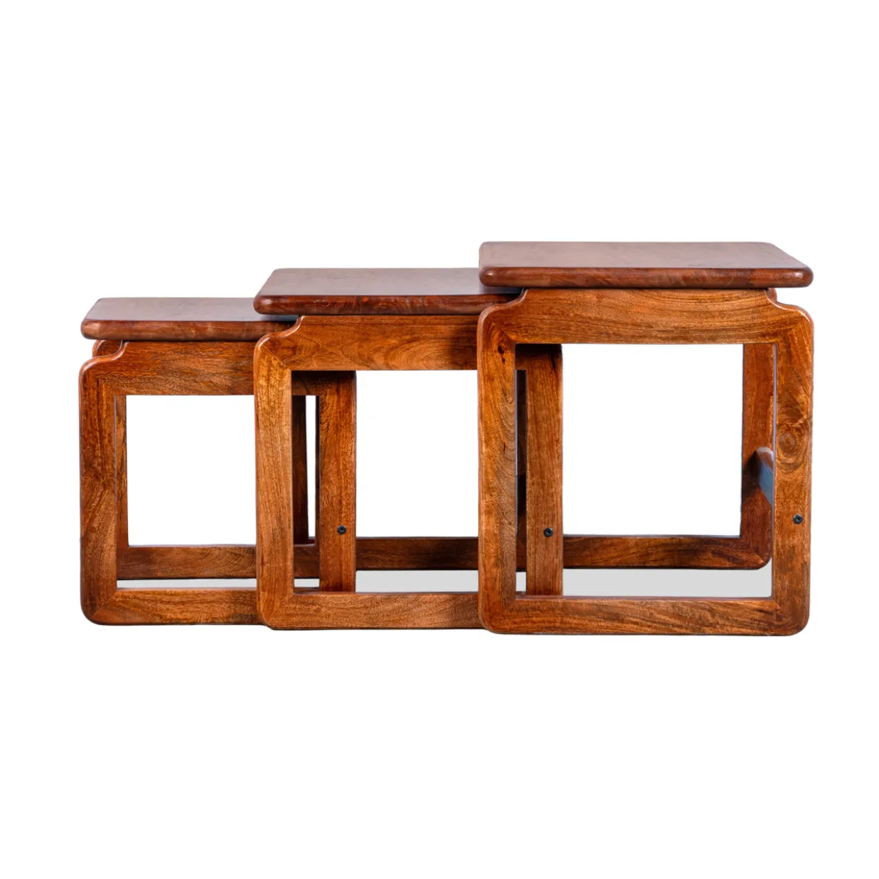 Bijzettafel Zoutelande bruin - set van 3