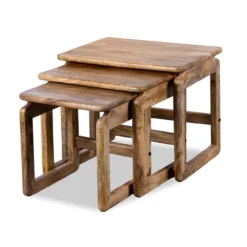 Bijzettafel Zoutelande naturel- set van 3