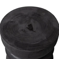 Bikkel kruk hout zwart 40xo28 cm