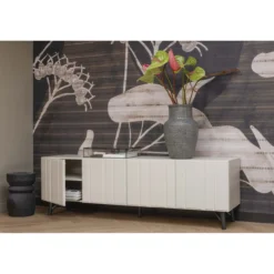 Bikkel kruk hout zwart 40xo28 cm