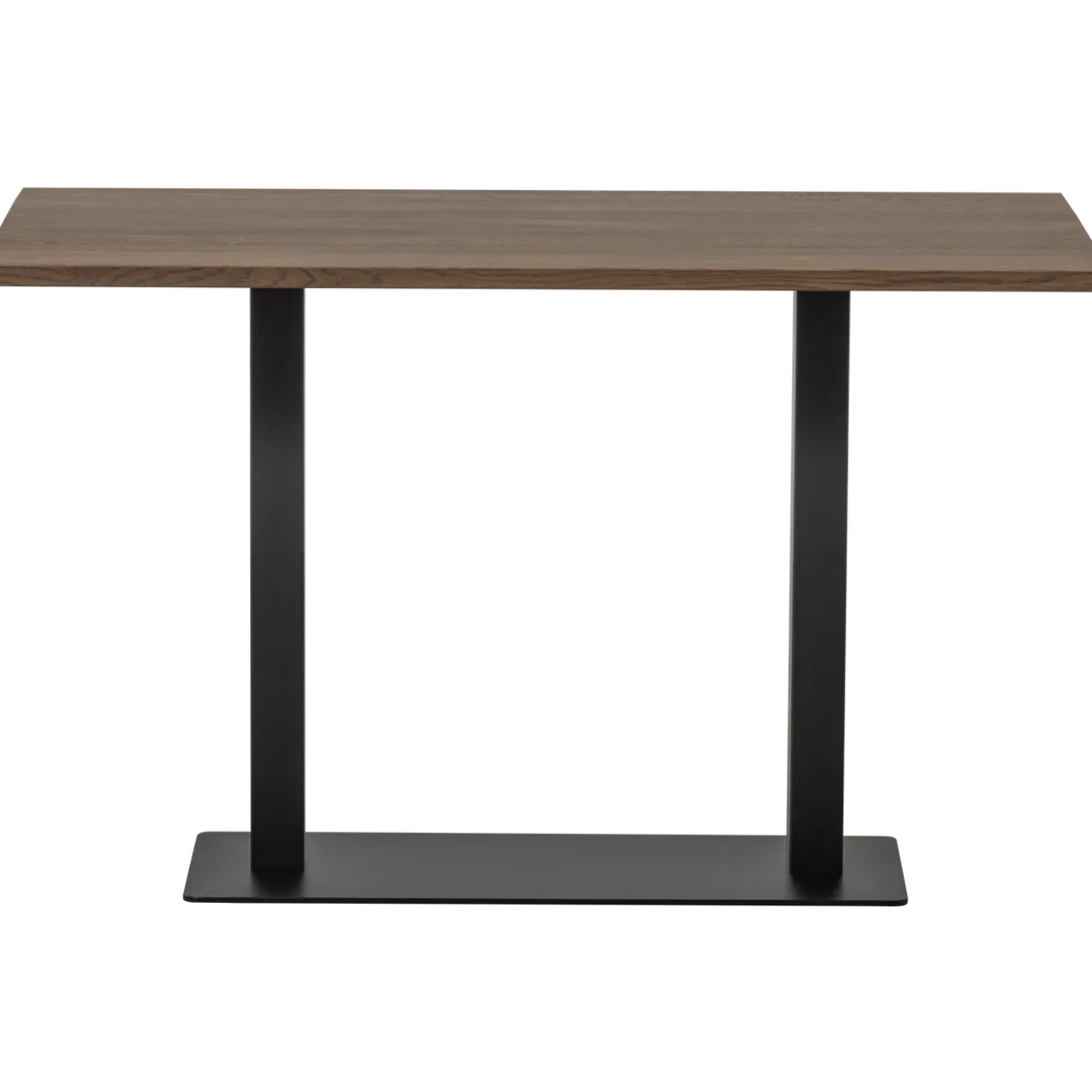 Bistro dubbele vierkante buisvoet metaal matzwart 72x80x40cm