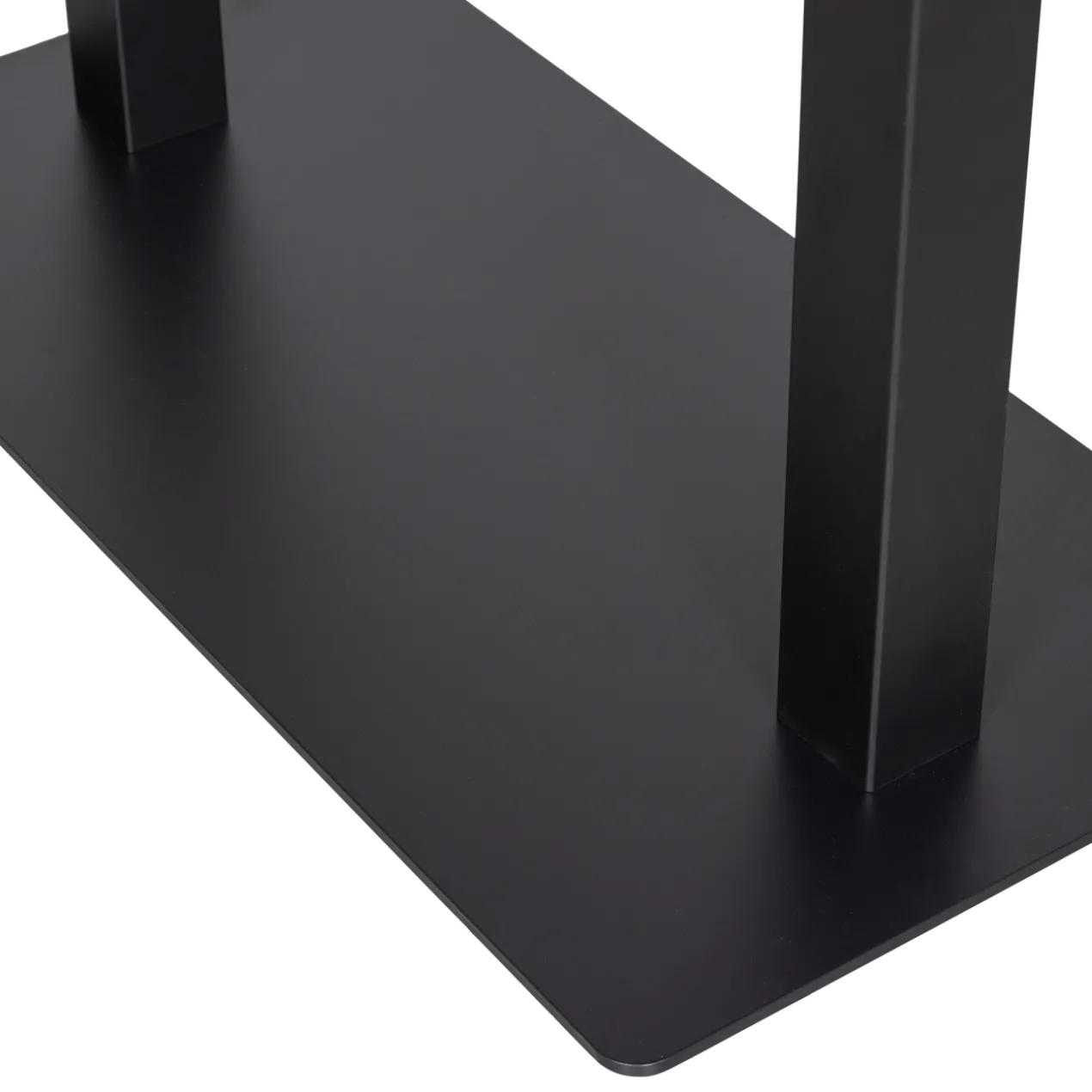 Bistro dubbele vierkante buisvoet metaal matzwart 72x80x40cm