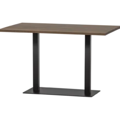 Bistro dubbele vierkante buisvoet metaal matzwart 72x80x40cm