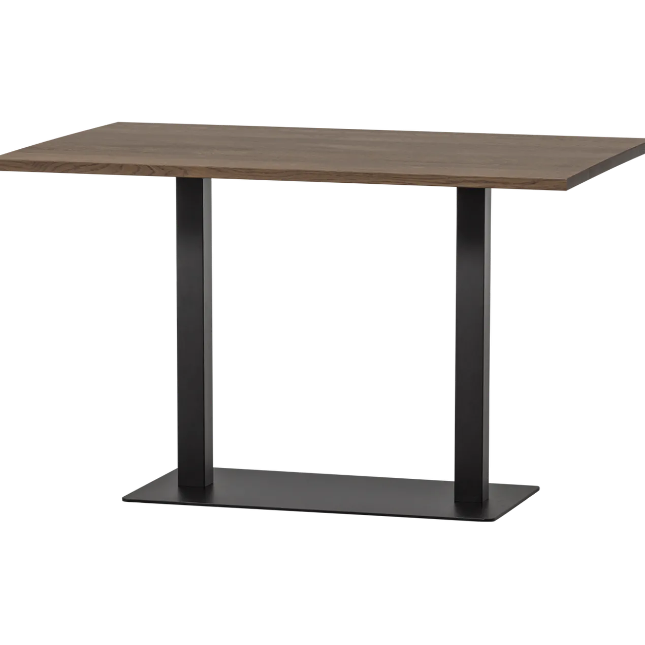 Bistro dubbele vierkante buisvoet metaal matzwart 72x80x40cm