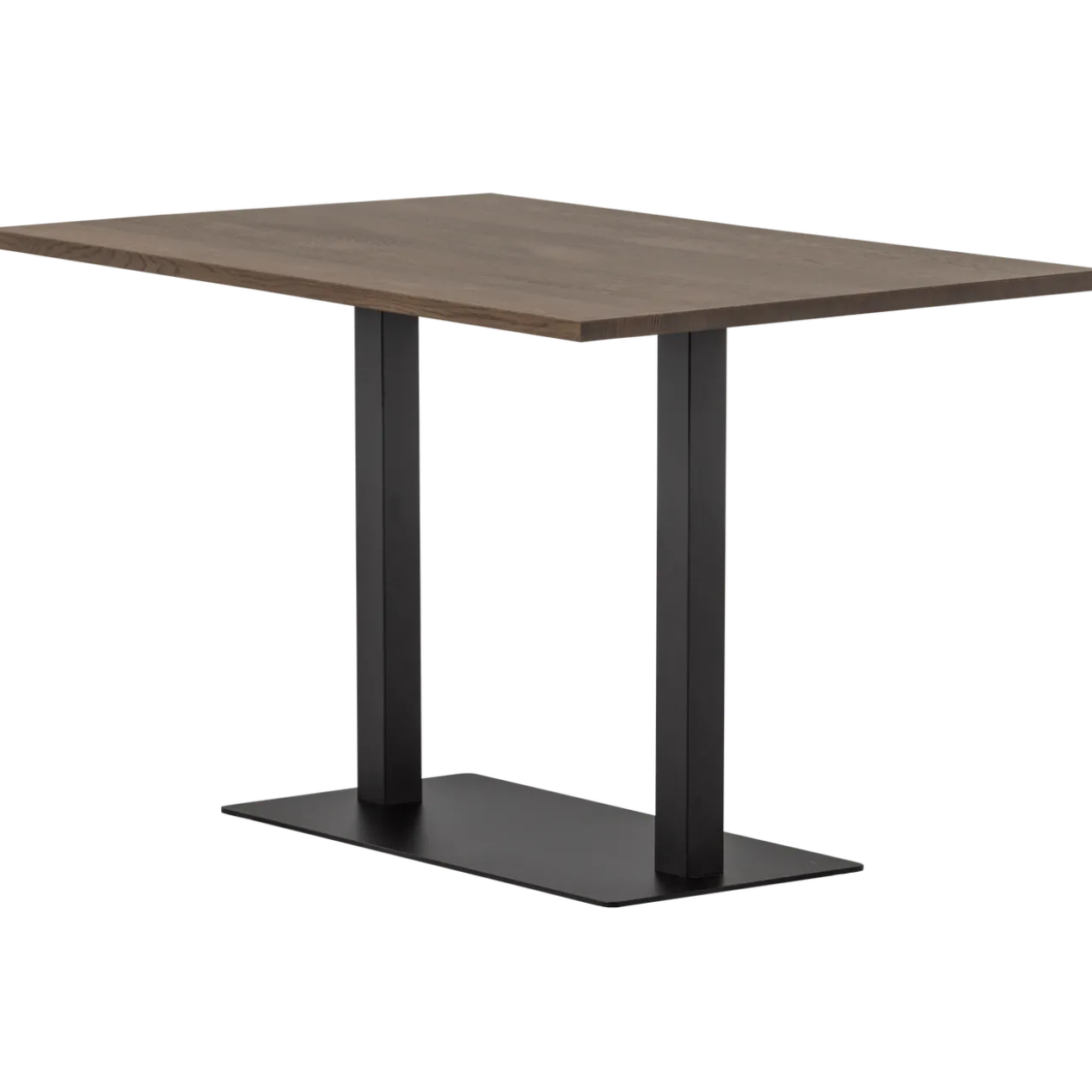 Bistro dubbele vierkante buisvoet metaal matzwart 72x80x40cm