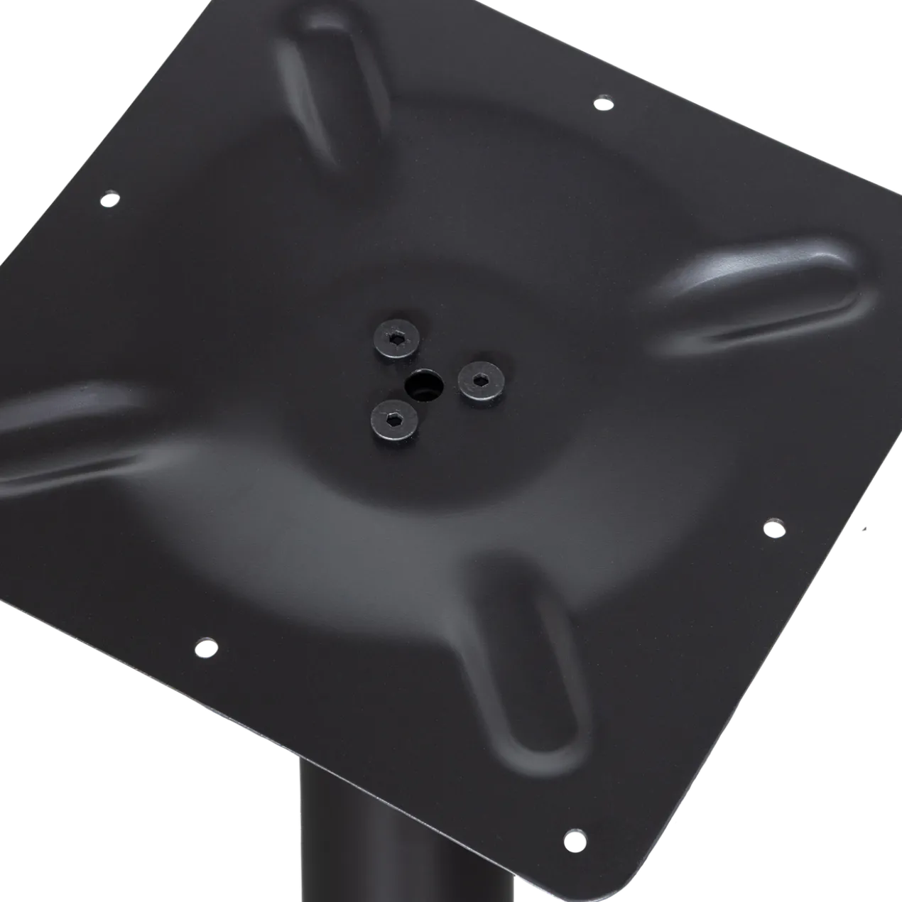 Bistro ronde buisvoet metaal matzwart 72xo54 cm