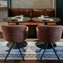 Bistro trompetvoet metaal matzwart 72xo60 cm