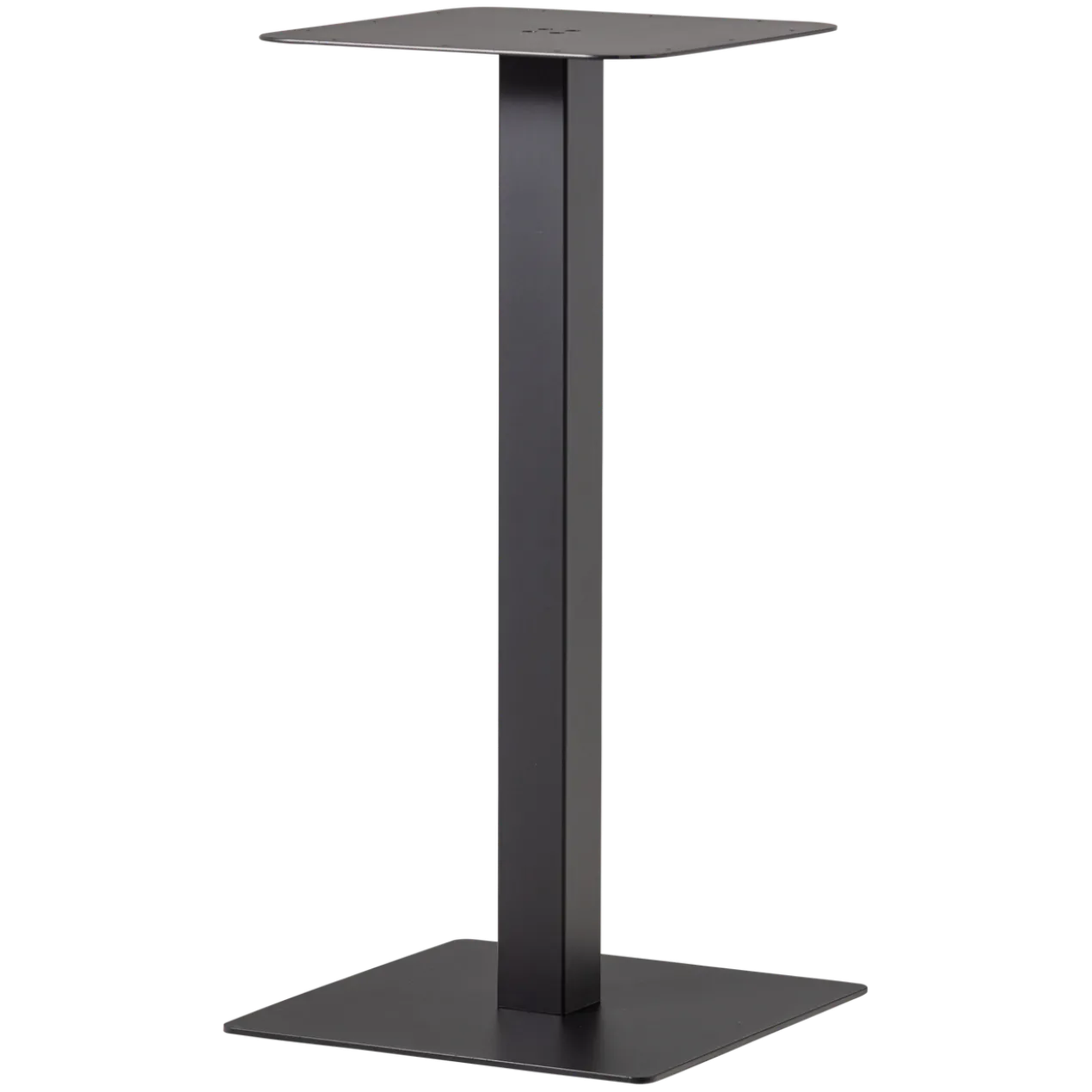 Bistro vierkante bartafel poot metaal zwart 105x50x50 cm