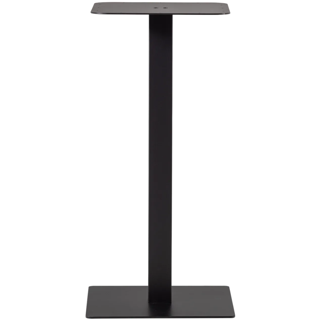 Bistro vierkante bartafel poot metaal zwart 105x50x50 cm