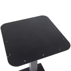 Bistro vierkante bartafel poot metaal zwart 105x50x50 cm