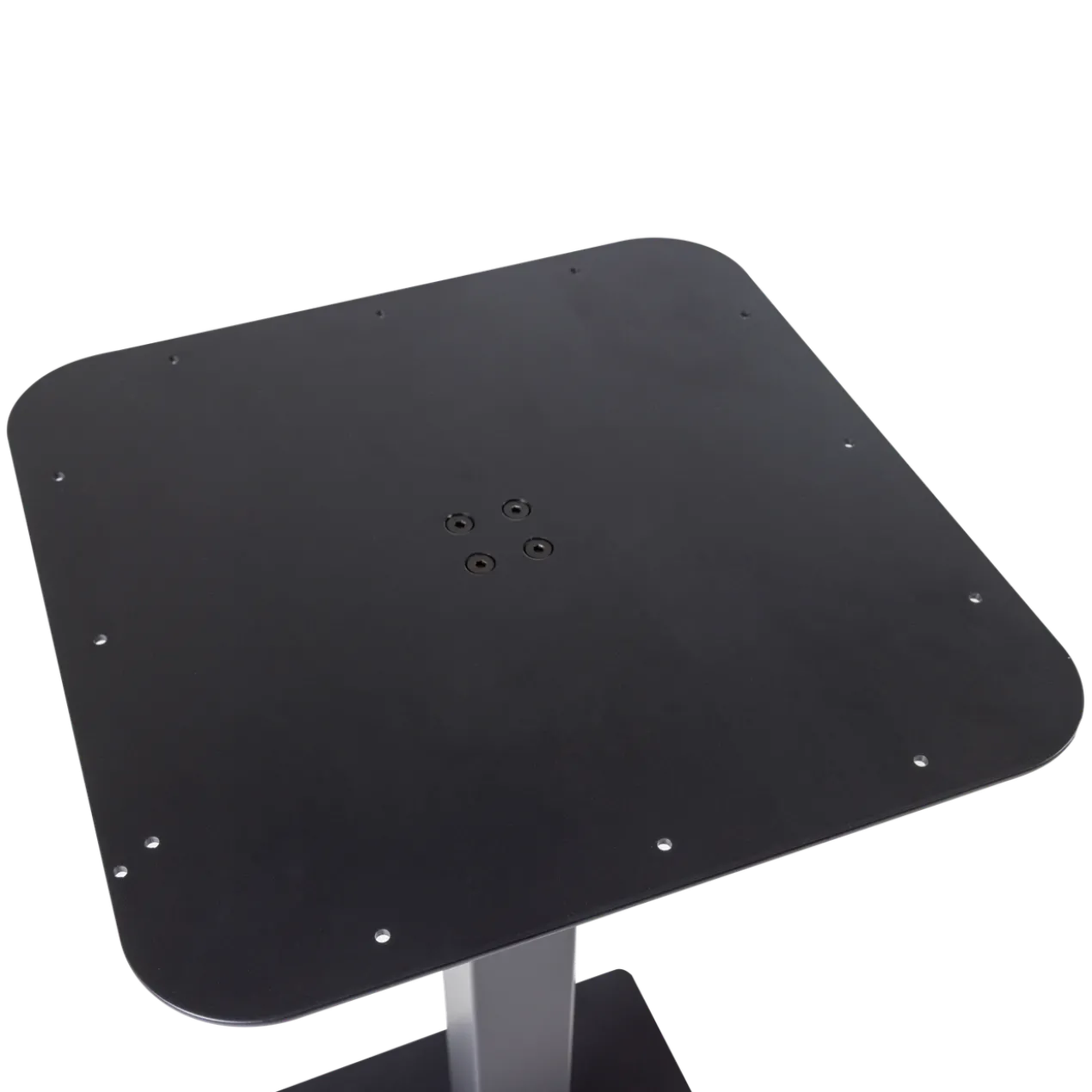 Bistro vierkante bartafel poot metaal zwart 105x50x50 cm