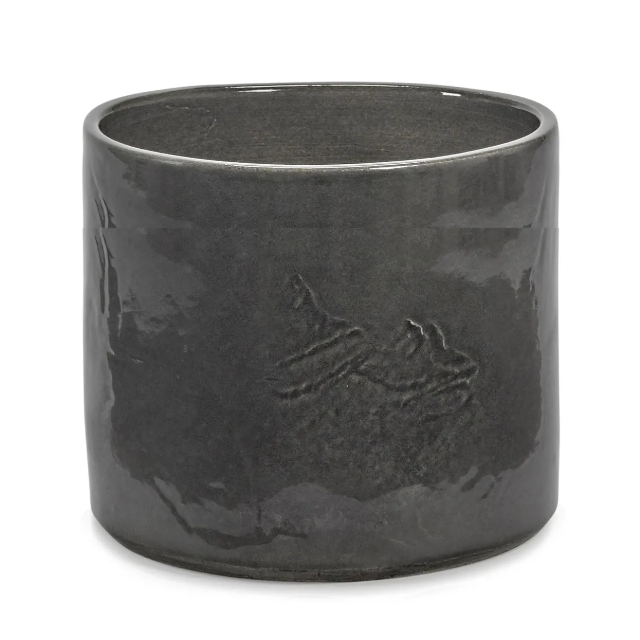 Bloempot Vaso 02 anthracite H19