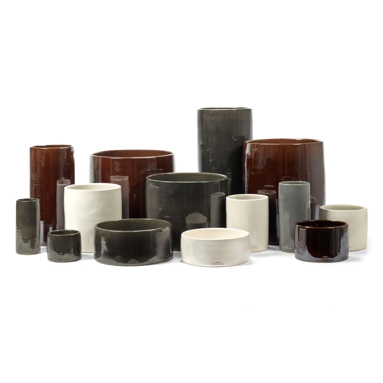 Bloempot Vaso 02 anthracite H19