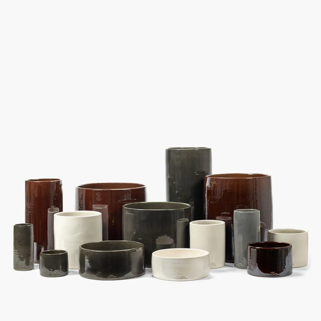 Bloempot Vaso 01 brown H15