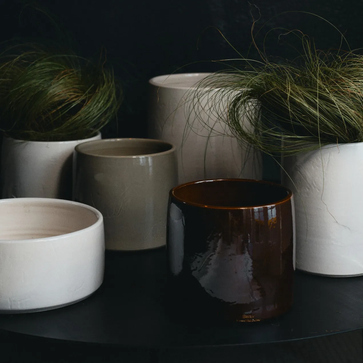 Bloempot Vaso 01 brown H15