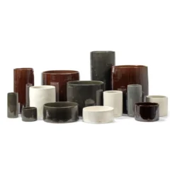 Bloempot Vaso 02 grey H19