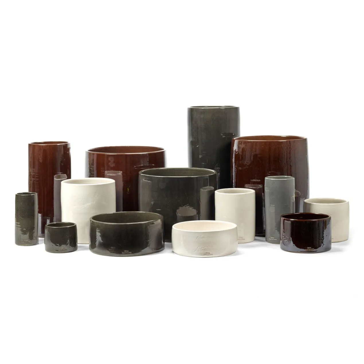 Bloempot Vaso 02 grey H19