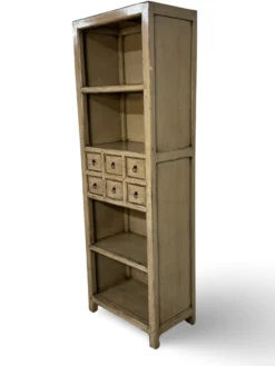 Boekenkast groen 6 lades Boekenkast groen/f 6La