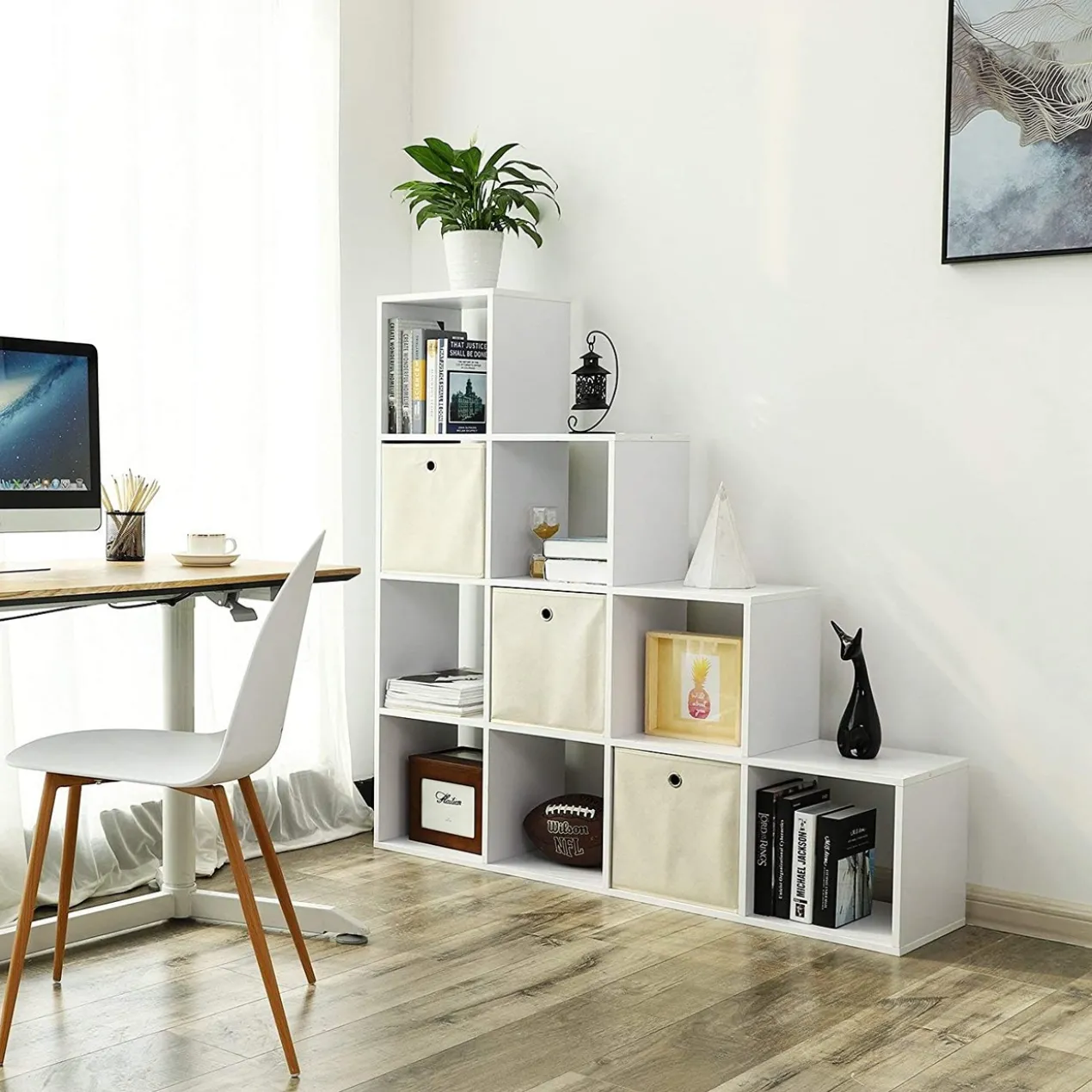 Boekenkast met 10 kubussen - Indusign Wit