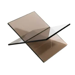 Boekenstandaard Chairo acryl lichtbruin