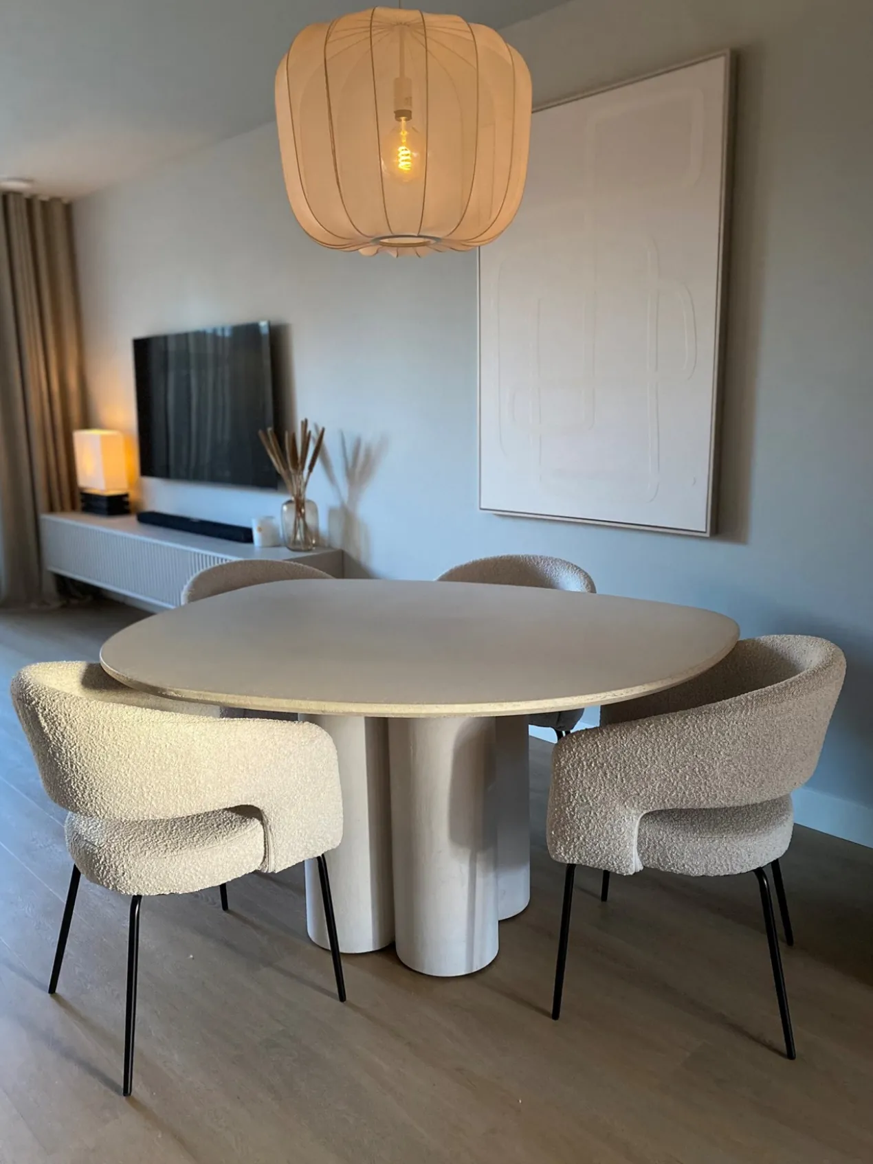 Bogard Pebble beton wit Bogard Eettafel beton - White 150 cm